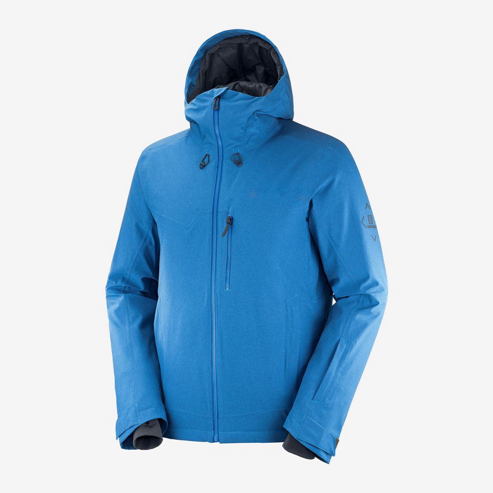 Salomon Israel UNTRACKED - Mens Ski Jackets - Turquoise (DTMN-37246)